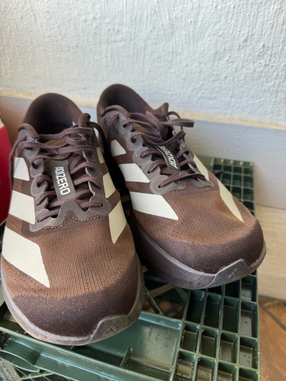 adidas Adizero Men's Athletic Shoes in Brown and Cream